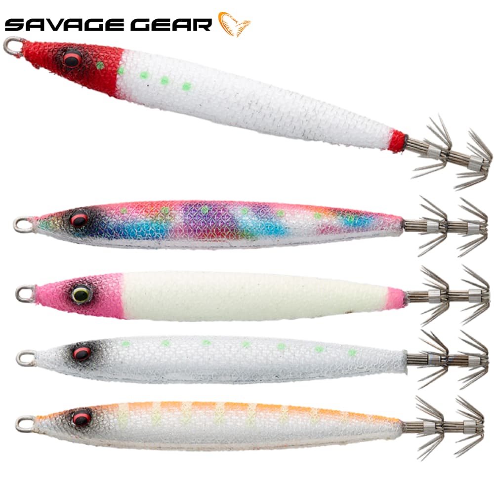 SAVAGE GEAR Squid Fishing Cloth Wrapped Lead Jig SQUID FINGER 9cm/55g FS