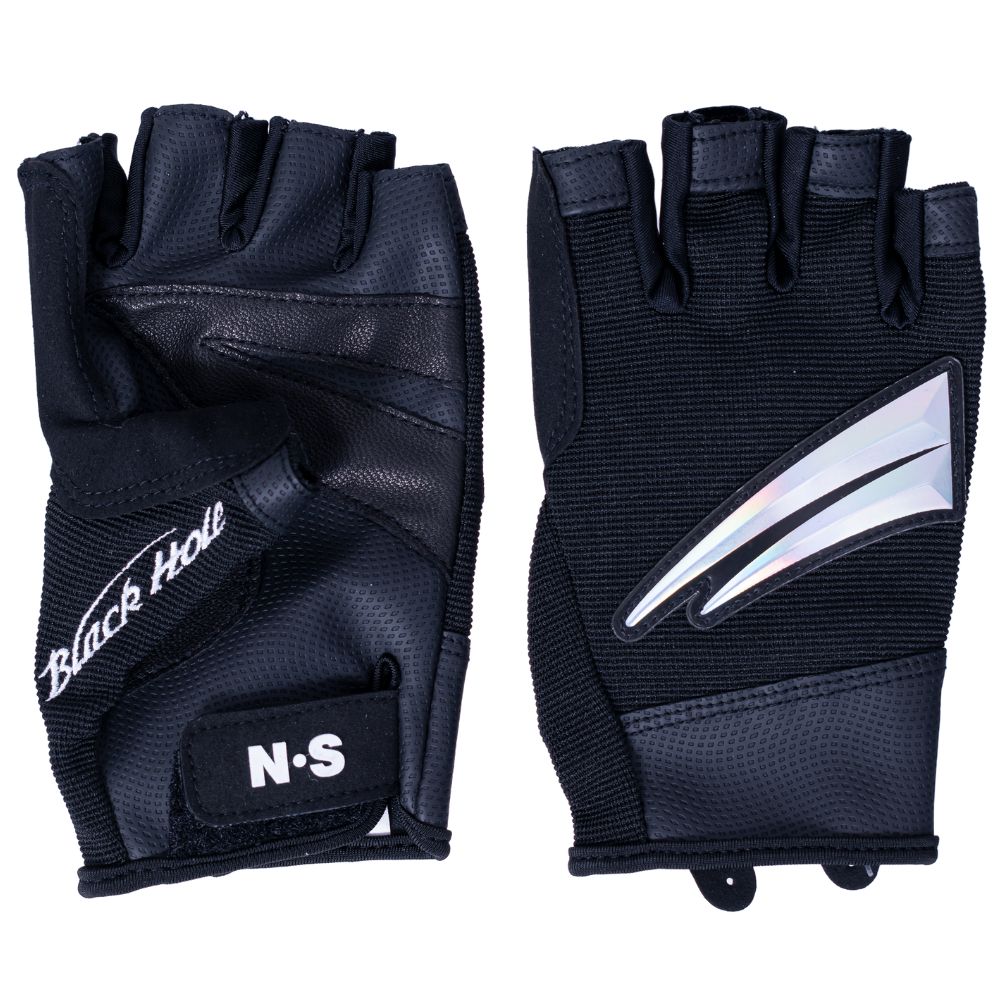 NS BLACK HOLE Natural Leather + RX7 Fabric Fishing Gloves V2 5 CUT Black XL - Image 4