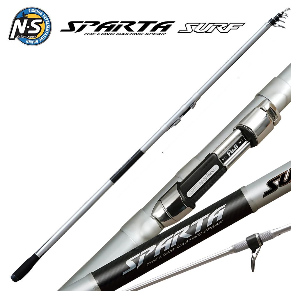 NS BLACK HOLE Saltwater Surfcasting Double Shooting Power Telescopic Rod SPARTA SURF 33-450