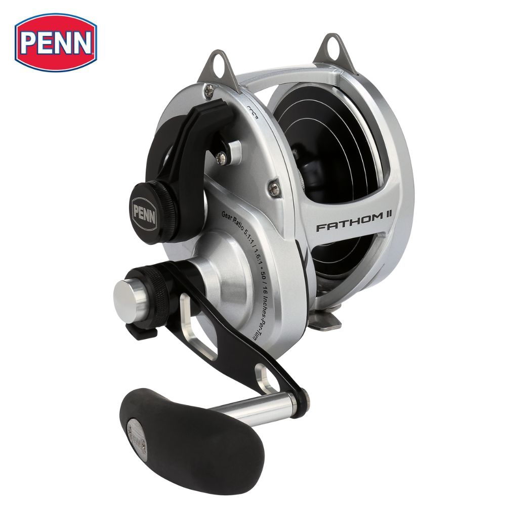 PENN Conventional 2-Speed Right-Handed Reel FATHOM II LEVER DRAG 60NLD2