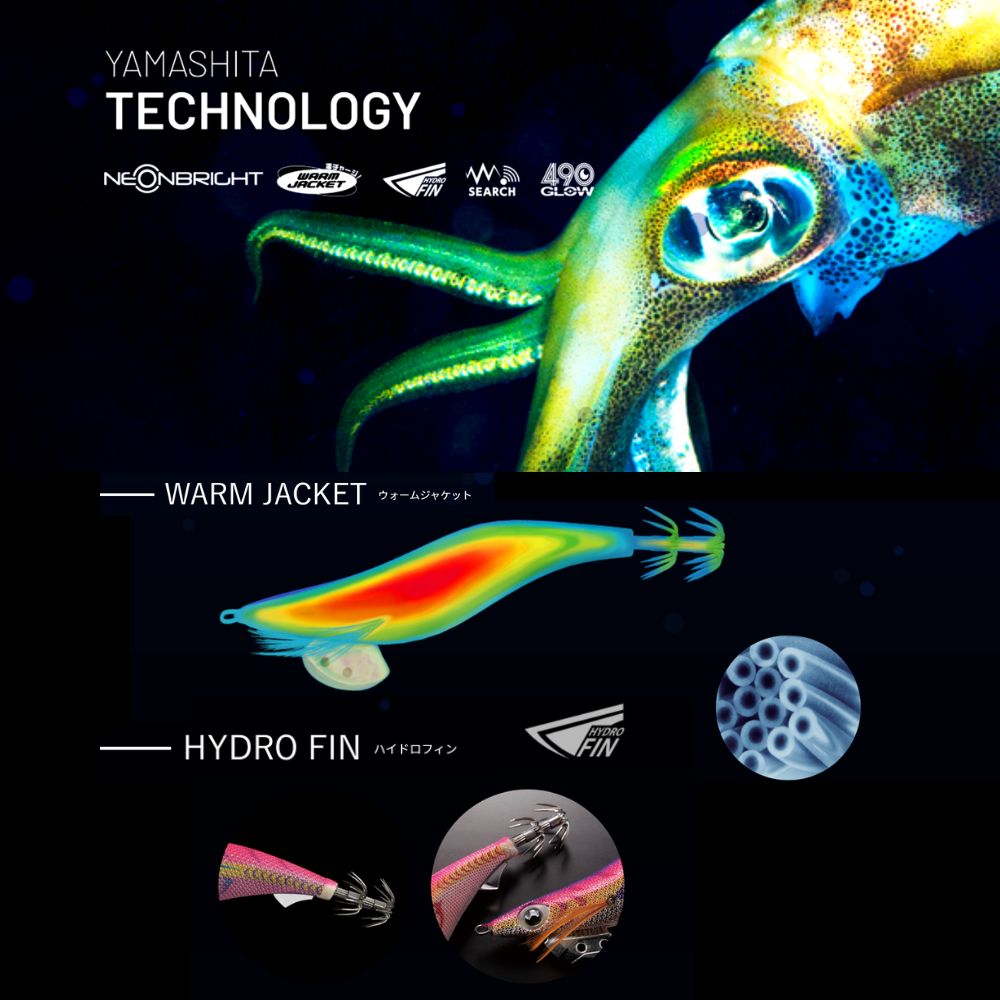 YAMASHITA Squid Fishing Cloth Squid Jig Lure Neon Bright EGI-OH K 2.5 072 - Image 5