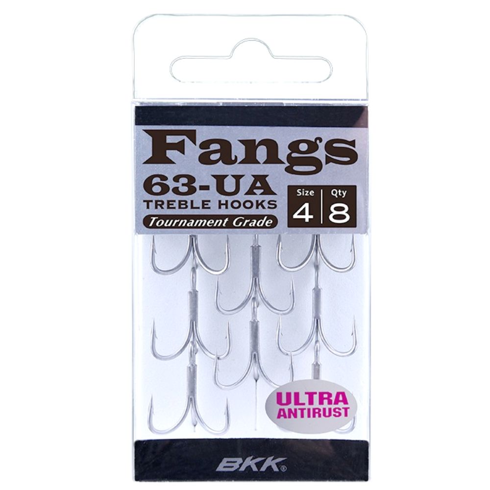 BKK Tournament Grade Ultra Antirust Coated Treble Hooks FANGS 63-UA - Image 2