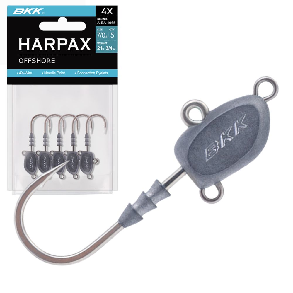 BKK Heavy Duty 4X-Wire Jighead HARPAX OFFSHORE
