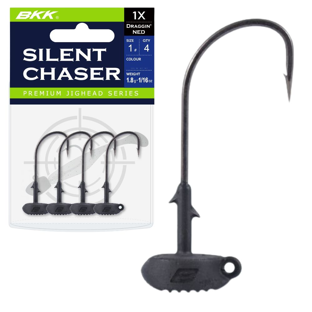 BKK Finesse Jighead Silent Chaser DRAGGIN' NED Matte Black