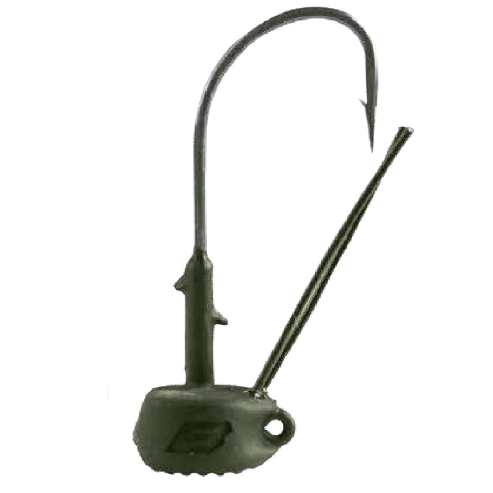 BKK Finesse Weedless Jighead Silent Chaser DRAGGIN' NED Matte Green Pumpkin - Image 3