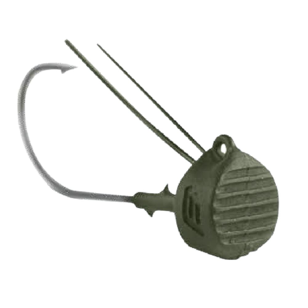 BKK Finesse Weedless Jighead Silent Chaser DRAGGIN' NED Matte Green Pumpkin - Image 4
