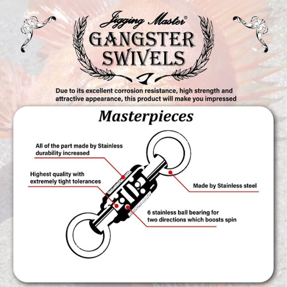 JIGGING MASTER Stainless Steel Swivel GANGSTER ALMIGHTY XL-180kg - Image 4
