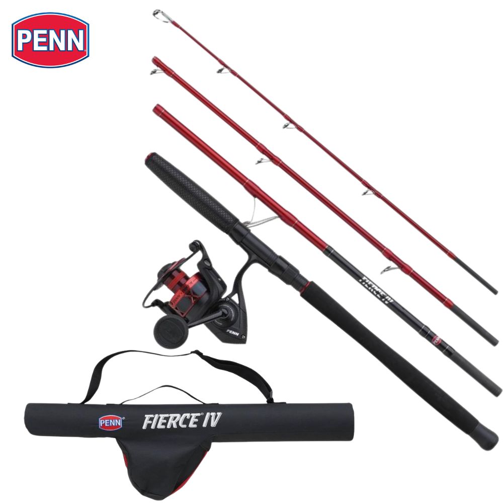PENN Saltwater Boat Fishing Rod-Reel Travel Combo FIERCE IV 20-30lb 6000CMB