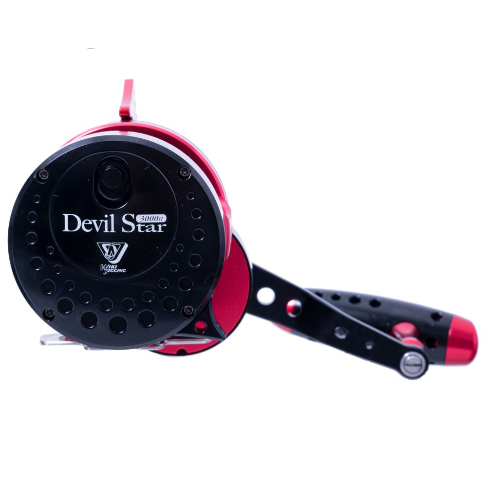 WIKI JIGGING Saltwater Fishing Lever-Twin Drag Lefthanded Jigging Reel DEVIL STAR 3000H Red/Black - Image 4