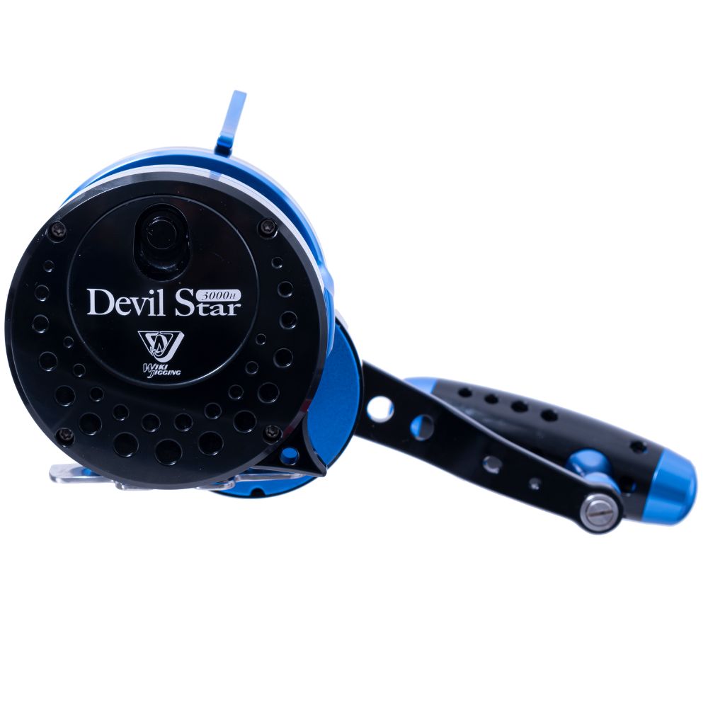 WIKI JIGGING Saltwater Fishing Lever-Twin Drag Lefthanded Jigging Reel DEVIL STAR 3000H Blue/Black - Image 5