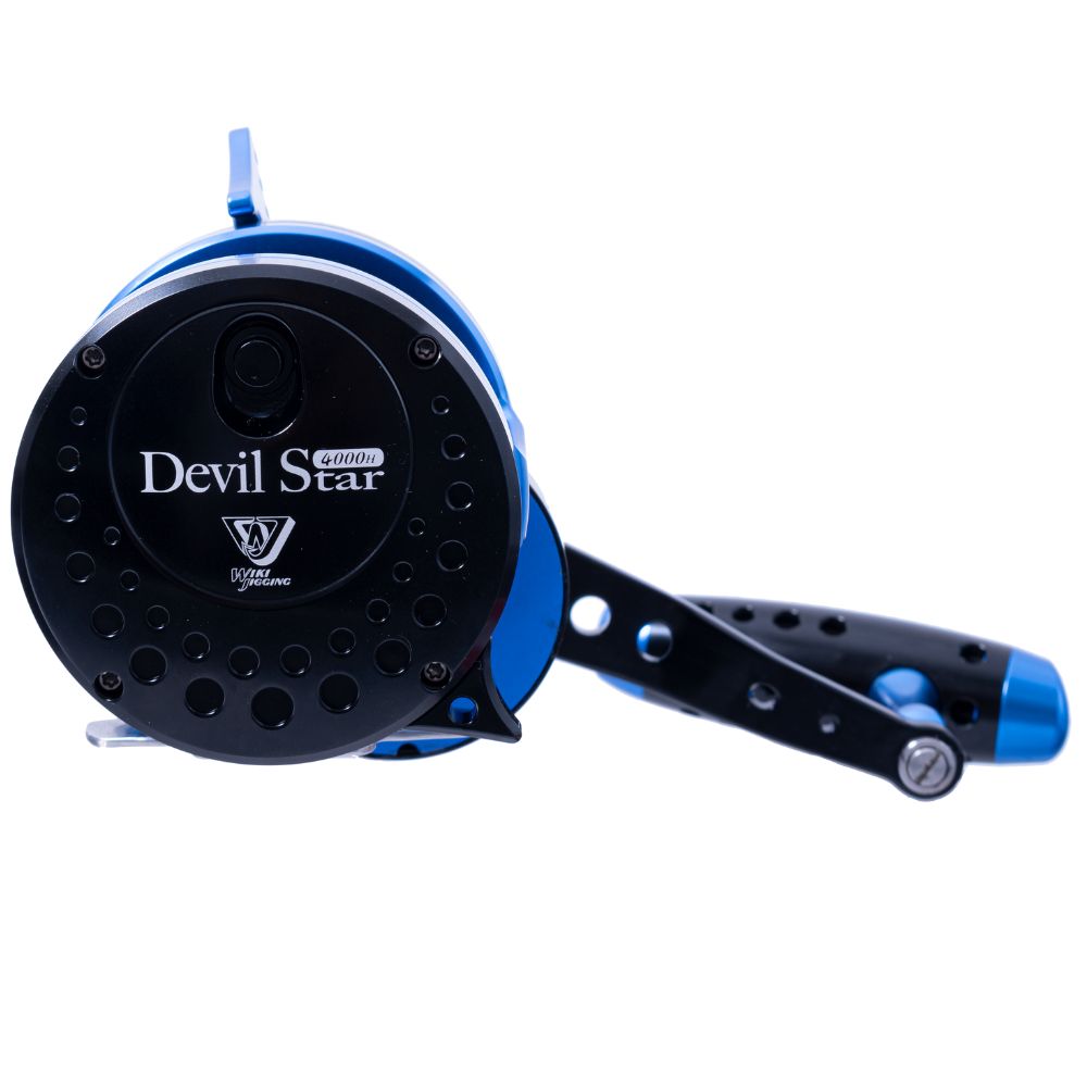 WIKI JIGGING Saltwater Fishing Lever-Twin Drag Lefthanded Jigging Reel DEVIL STAR 4000H Blue/Black - Image 5