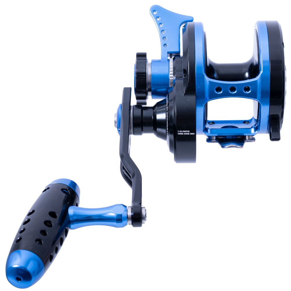 WIKI JIGGING Saltwater Fishing Lever-Twin Drag Righthanded Jigging Reel DEVIL STAR 4000H Blue/Black - Image 3
