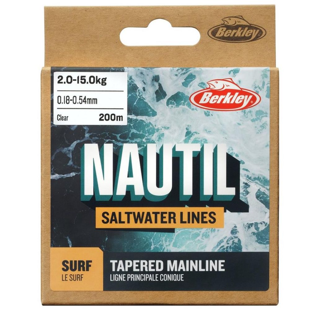 BERKLEY Saltwater Fishing Tapered Mainline NAUTIL SURF 200m/Clear - Image 2