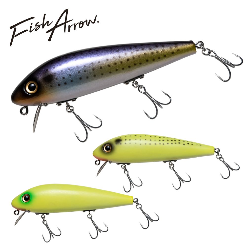 FISH ARROW Wooden Seabass Fishing Big Bait Lure WILD WAKER