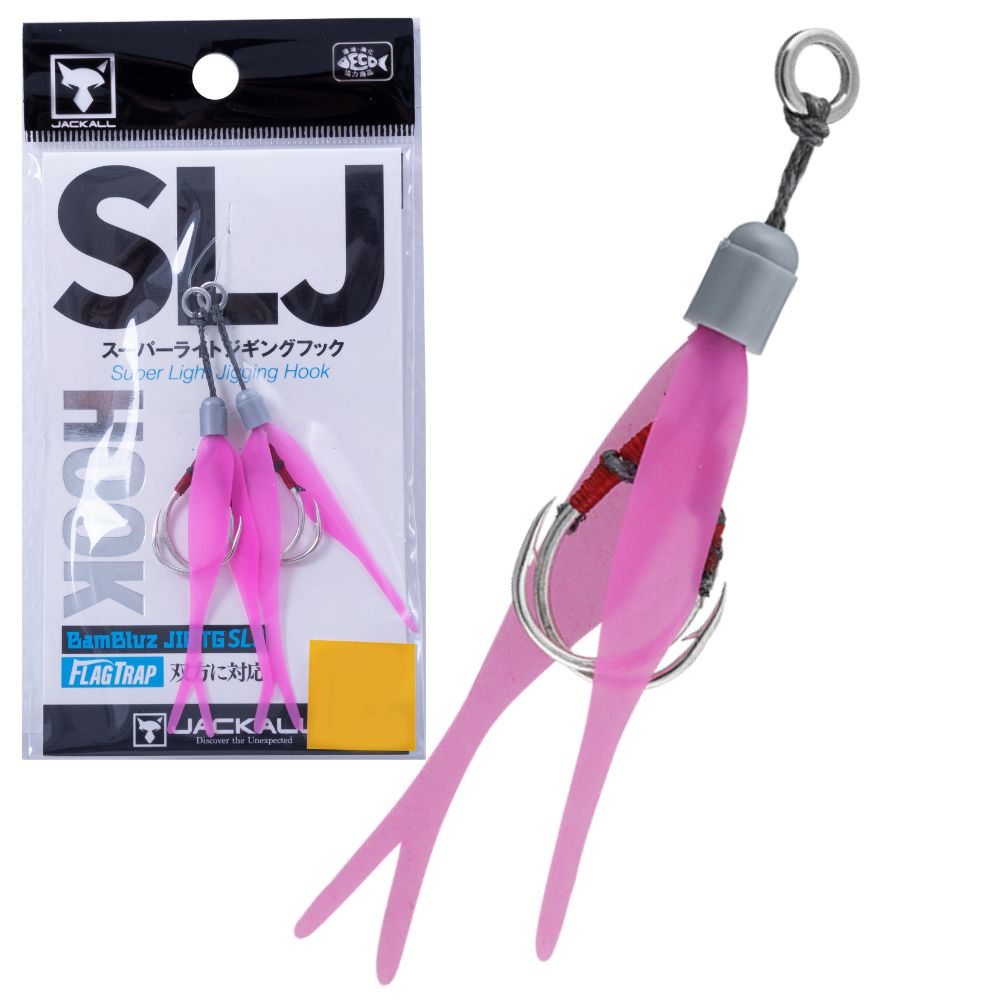 JACKALL Pre-Tied Twin Assist Super Light Jigging Hook SLJ