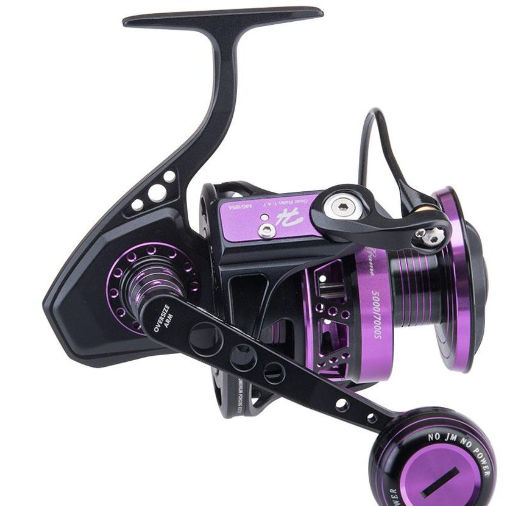 JIGGING MASTER Monster Game Spinning Reel MASTER V.I.P 5000H/7000S Black/Purple - Image 5