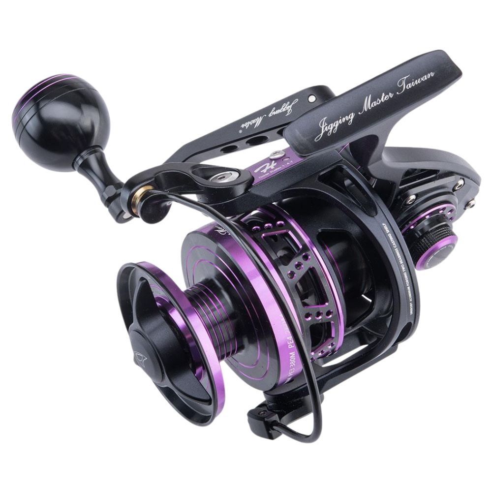JIGGING MASTER Monster Game Spinning Reel MASTER V.I.P 5000H/7000S Black/Purple - Image 6