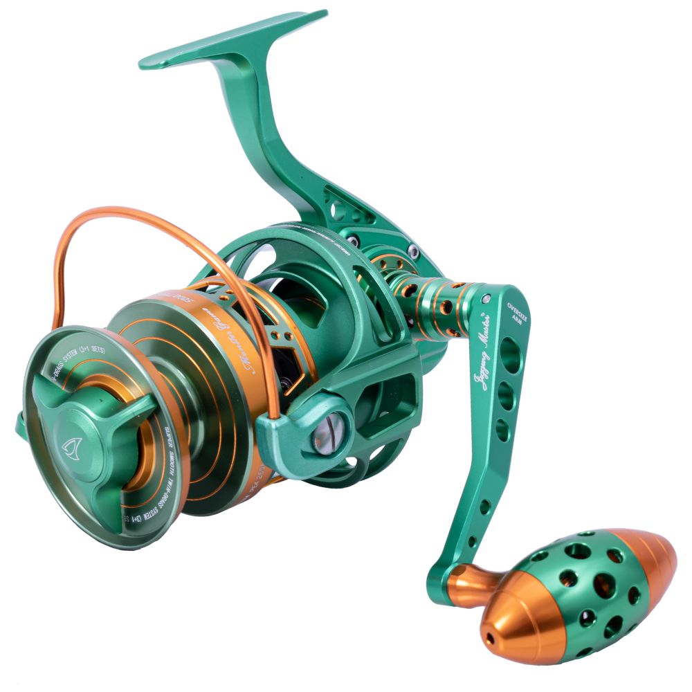 JIGGING MASTER Monster Game Spinning Reel YELLOWFIN SPECIAL 5000XH/7000S Green/Gold - Image 2