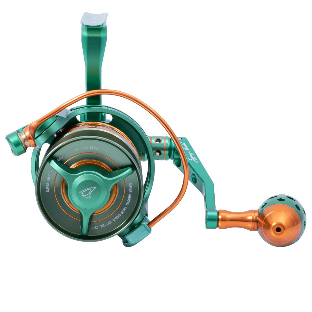 JIGGING MASTER Monster Game Spinning Reel YELLOWFIN SPECIAL 5000XH/7000S Green/Gold - Image 3