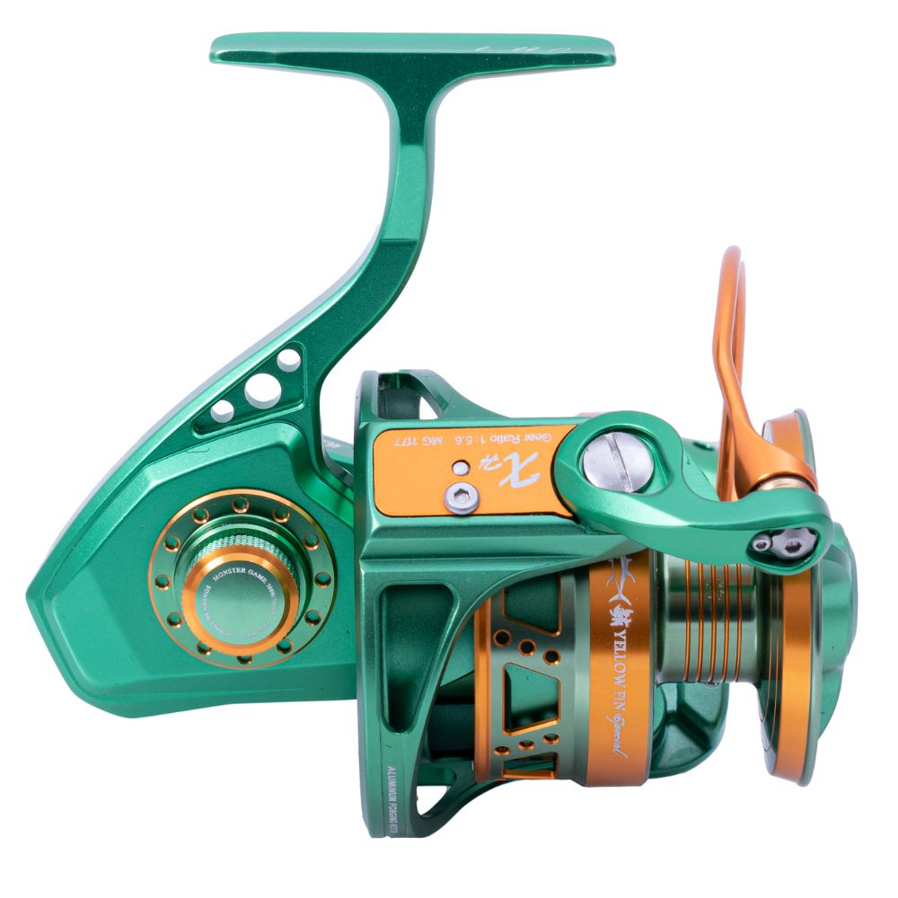 JIGGING MASTER Monster Game Spinning Reel YELLOWFIN SPECIAL 5000XH/7000S Green/Gold - Image 7