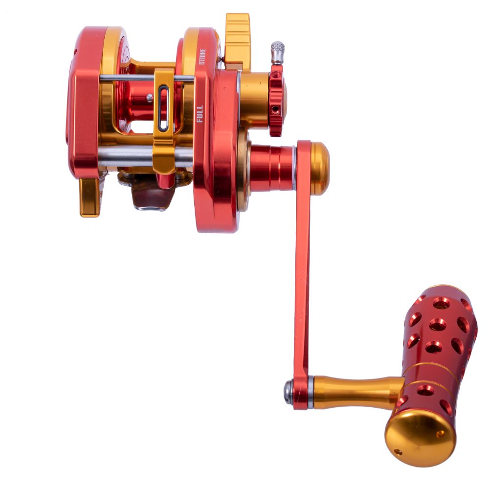 WIKI JIGGING Lefthanded Jigging Reel Violent Slow MASTER V.I.P 2000XH Orange/Gold - Image 3