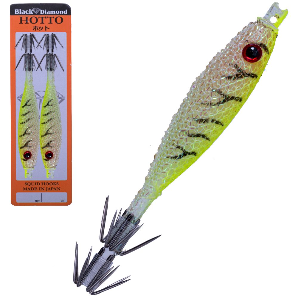 BLACK DIAMOND Squid Fishing Tataki Cloth Wrapped Soft Lure HOTTO 75mm #100