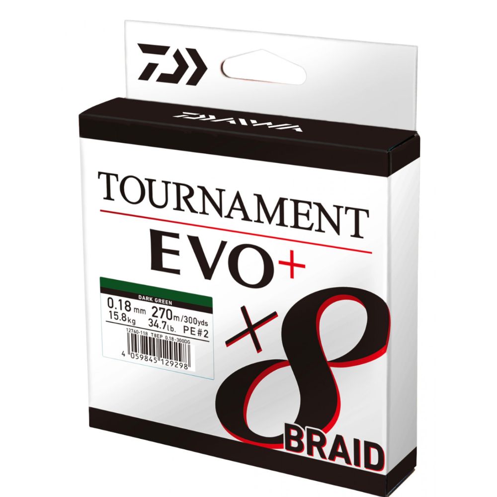 DAIWA 8 Strand Braid Line Tournament EVO+ 270m/Dark Green - Image 2