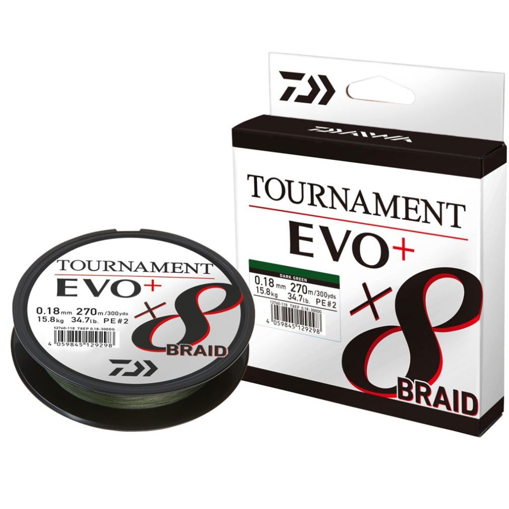 DAIWA 8 Strand Braid Line Tournament EVO+ 270m/Dark Green