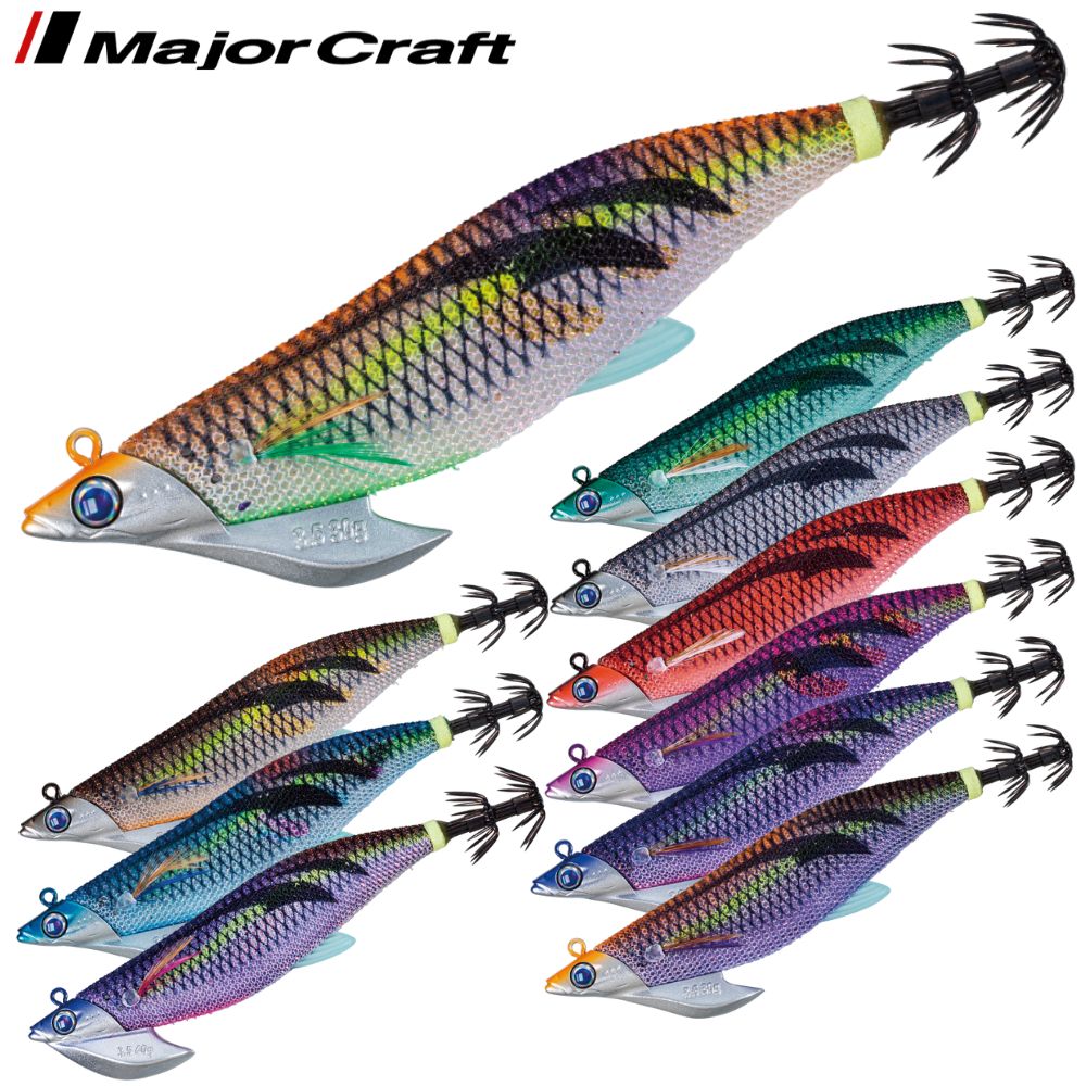 MAJOR CRAFT Squid Fishing EGI Lure Egizo BAIT FEATHER TIP RUN 3.5/30g
