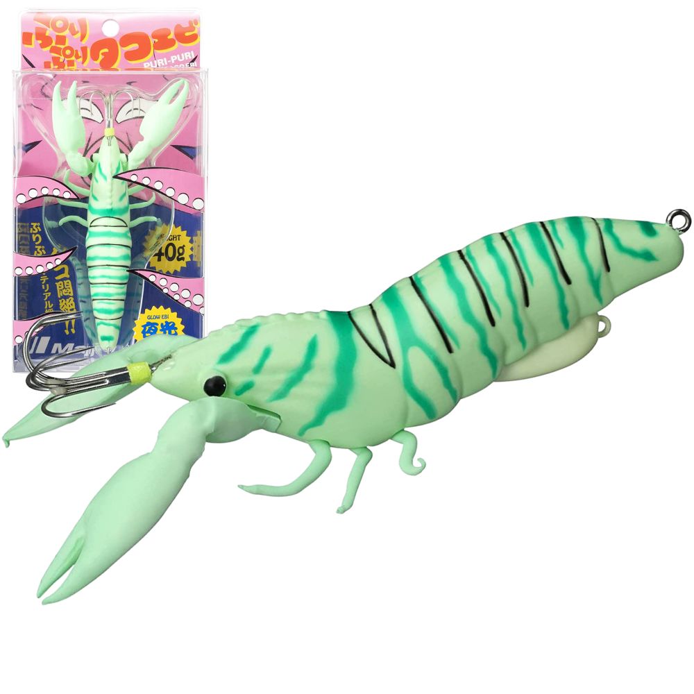 MAJOR CRAFT Octopus Fishing Jig Lure PURI-PURI TACO-EBI #5 Glow Ebi