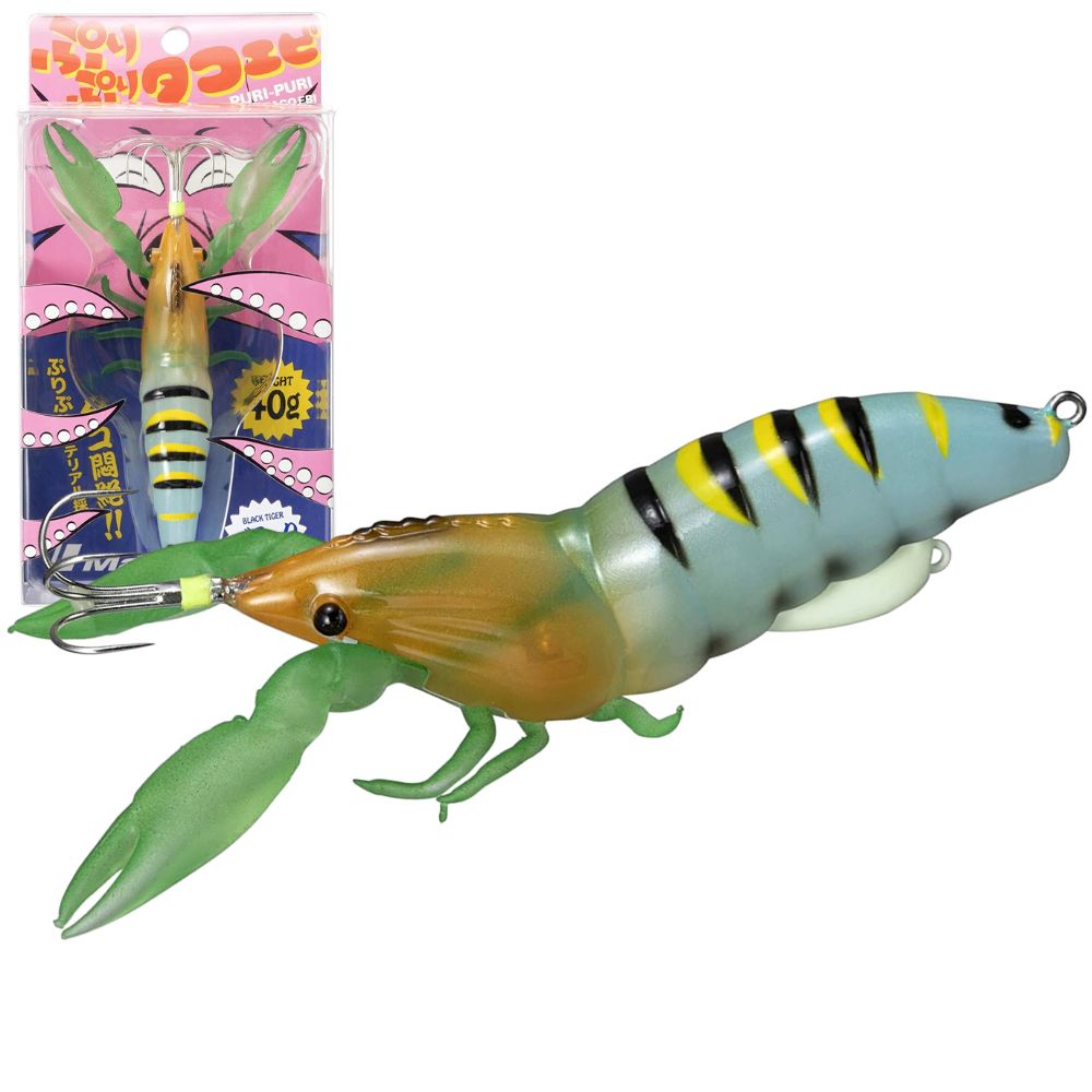 MAJOR CRAFT Octopus Fishing Jig Lure PURI-PURI TACO-EBI #9 Black Tiger