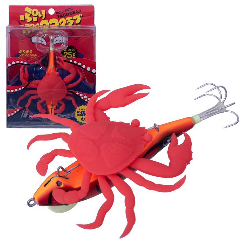MAJOR CRAFT Octopus Fishing Jig Lure PURI-PURI TACO CRAB #001 AKA EBI GLOW
