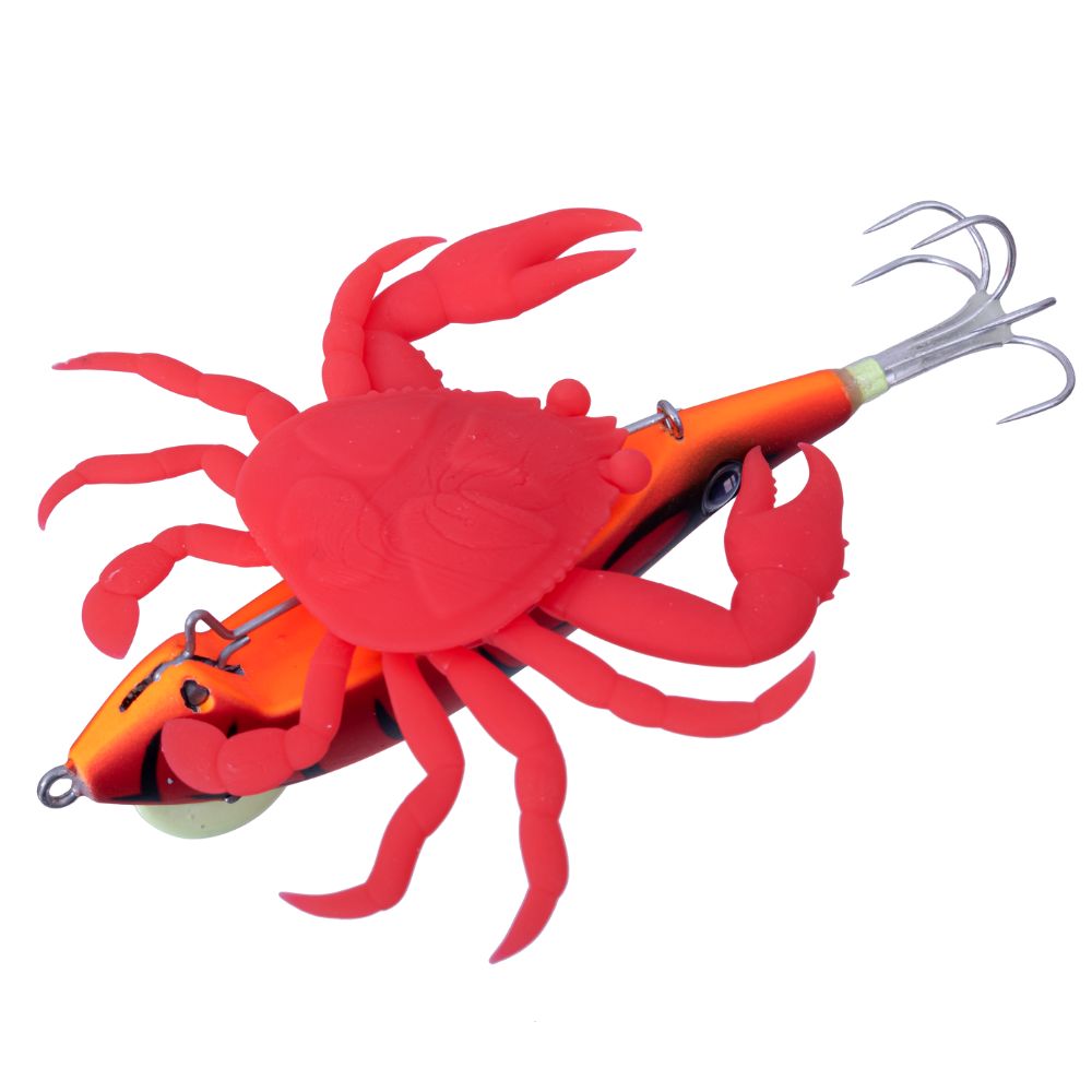 MAJOR CRAFT Octopus Fishing Jig Lure PURI-PURI TACO CRAB #001 AKA EBI GLOW - Image 2