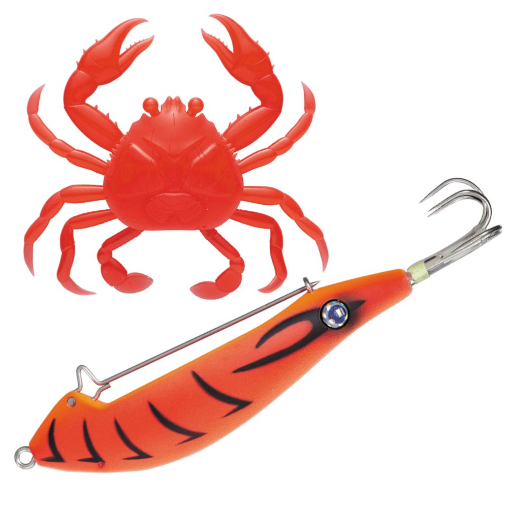 MAJOR CRAFT Octopus Fishing Jig Lure PURI-PURI TACO CRAB #001 AKA EBI GLOW - Image 3