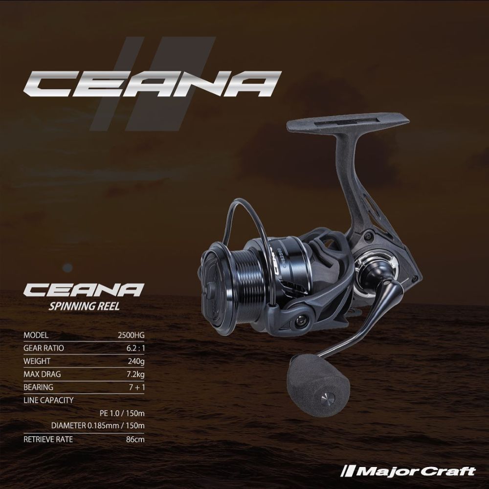MAJOR CRAFT Fishing Hi-Gear Spinning Reel CEANA 2500HG - Image 8