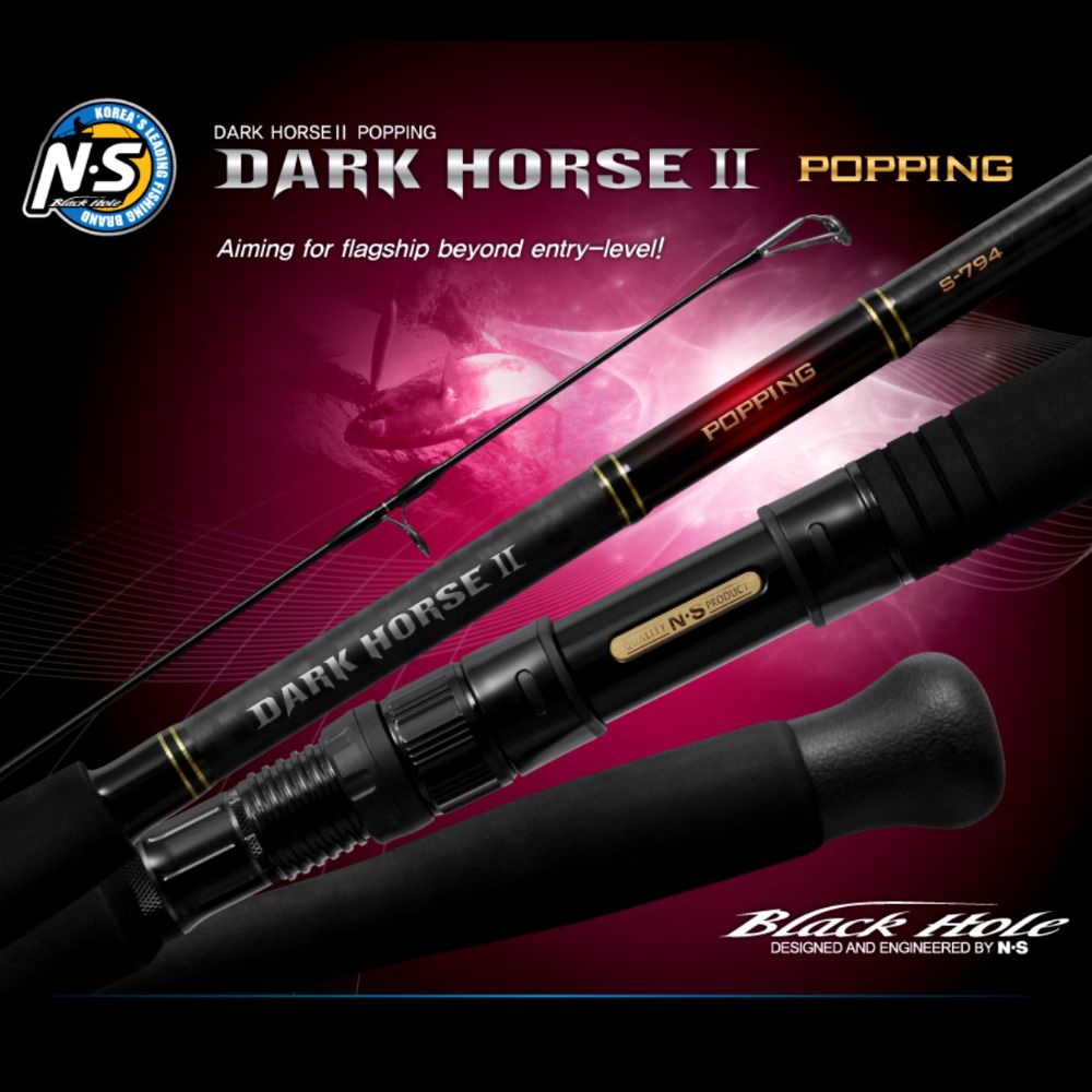 NS BLACK HOLE Saltwater Heavy Spinning Rod DARK HORSE II POPPING S-1002 - Image 2