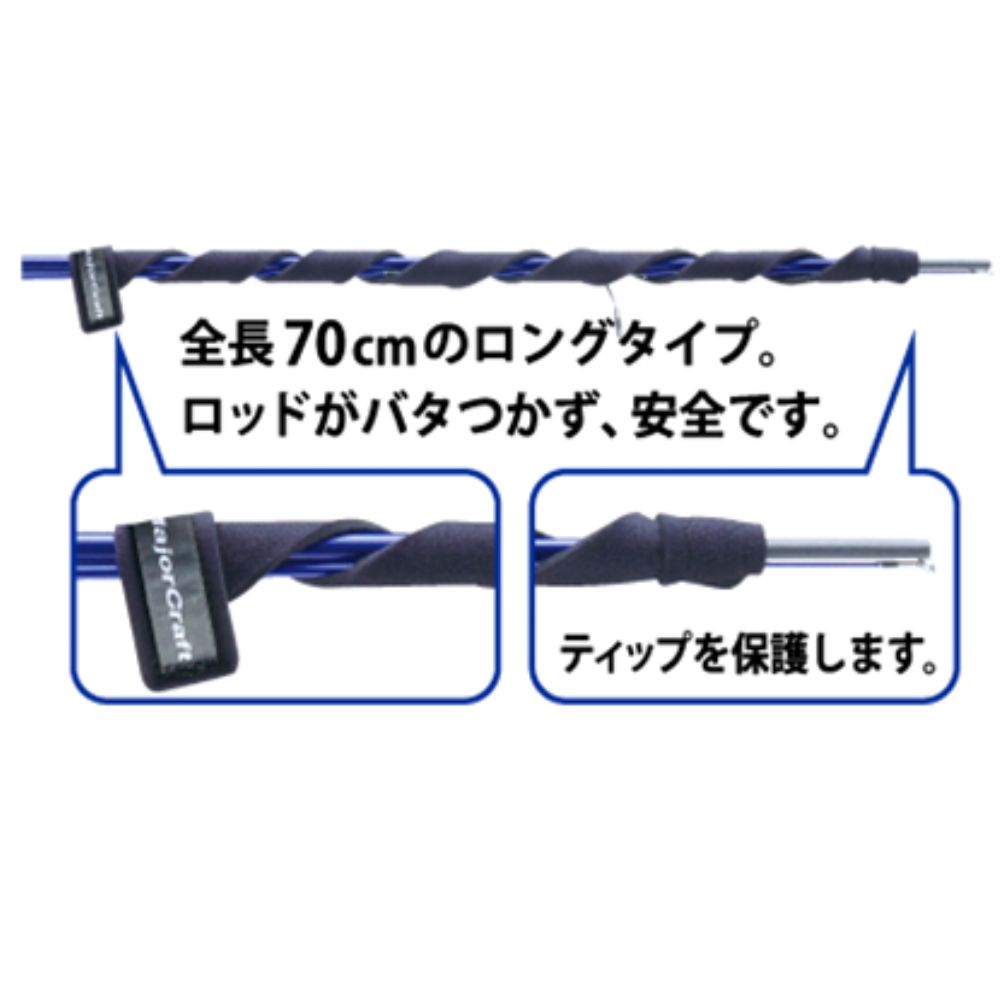 MAJOR CRAFT Neoprene Rod Belt Long Type SNAKE BELT RB21-SNK/BK 70cm - Image 4