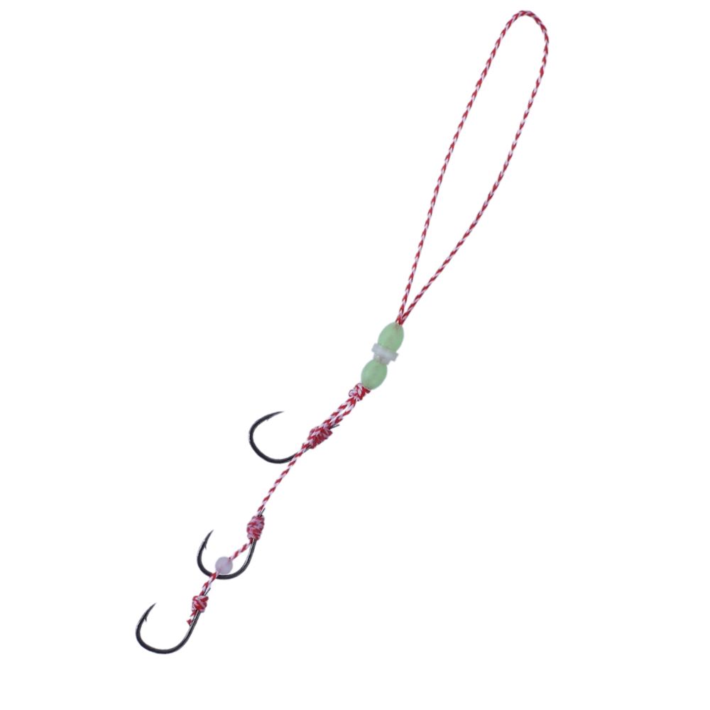 MAJOR CRAFT Rubber Jigging Pre-Tied Custom Hooks Red Back Tainomi TMH-3HOOK - Image 2