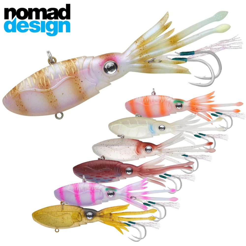 NOMAD DESIGN Saltwater Fishing Squid Vibe Scented Soft Lure SQUIDTREX 130mm/92g