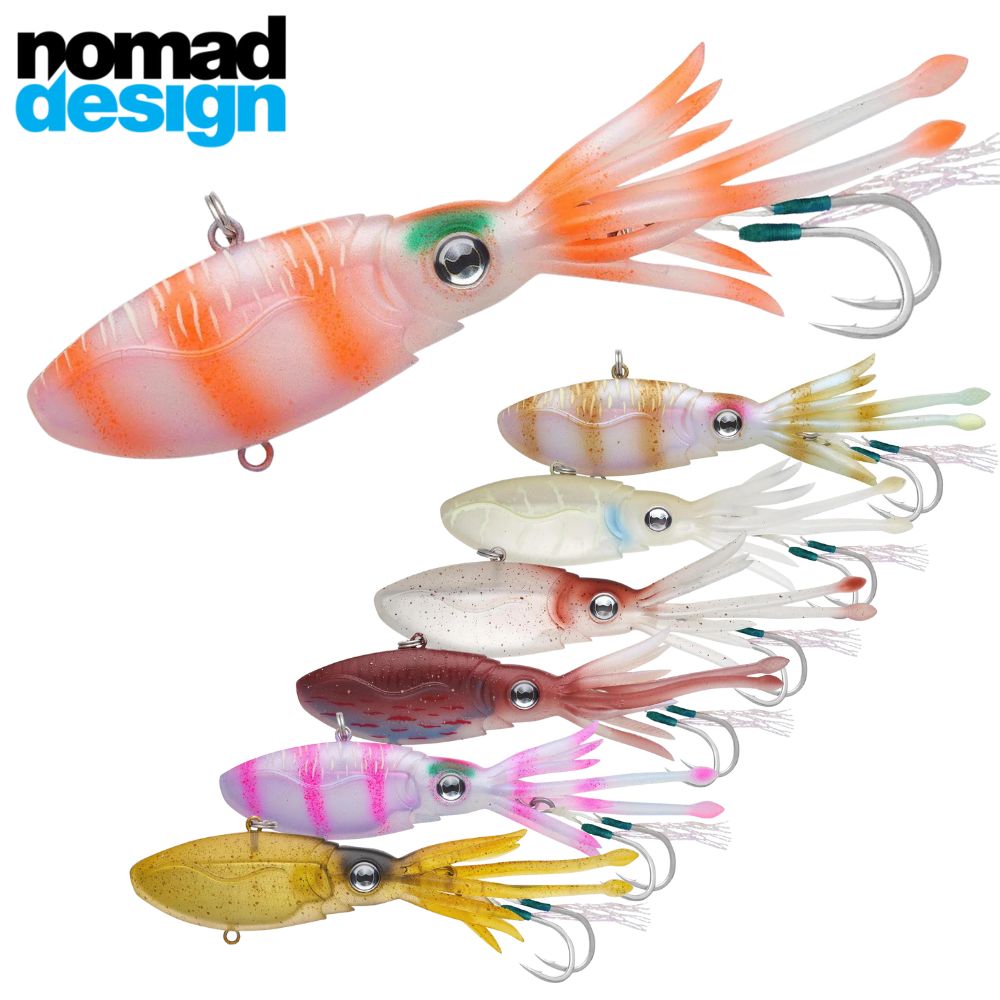 NOMAD DESIGN Saltwater Fishing Squid Vibe Scented Soft Lure SQUIDTREX 150mm/135g