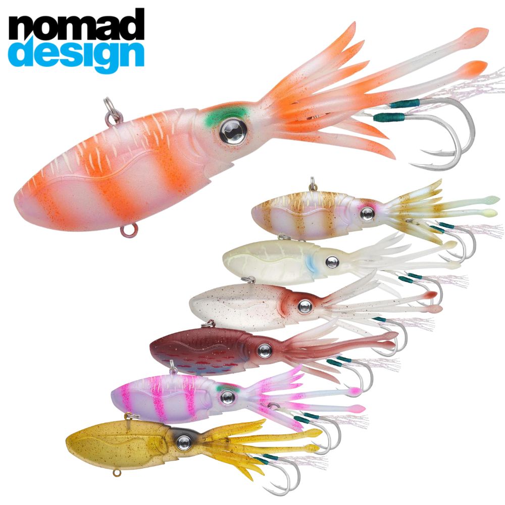 NOMAD DESIGN Saltwater Fishing Squid Vibe Scented Soft Lure SQUIDTREX  150mm/135g