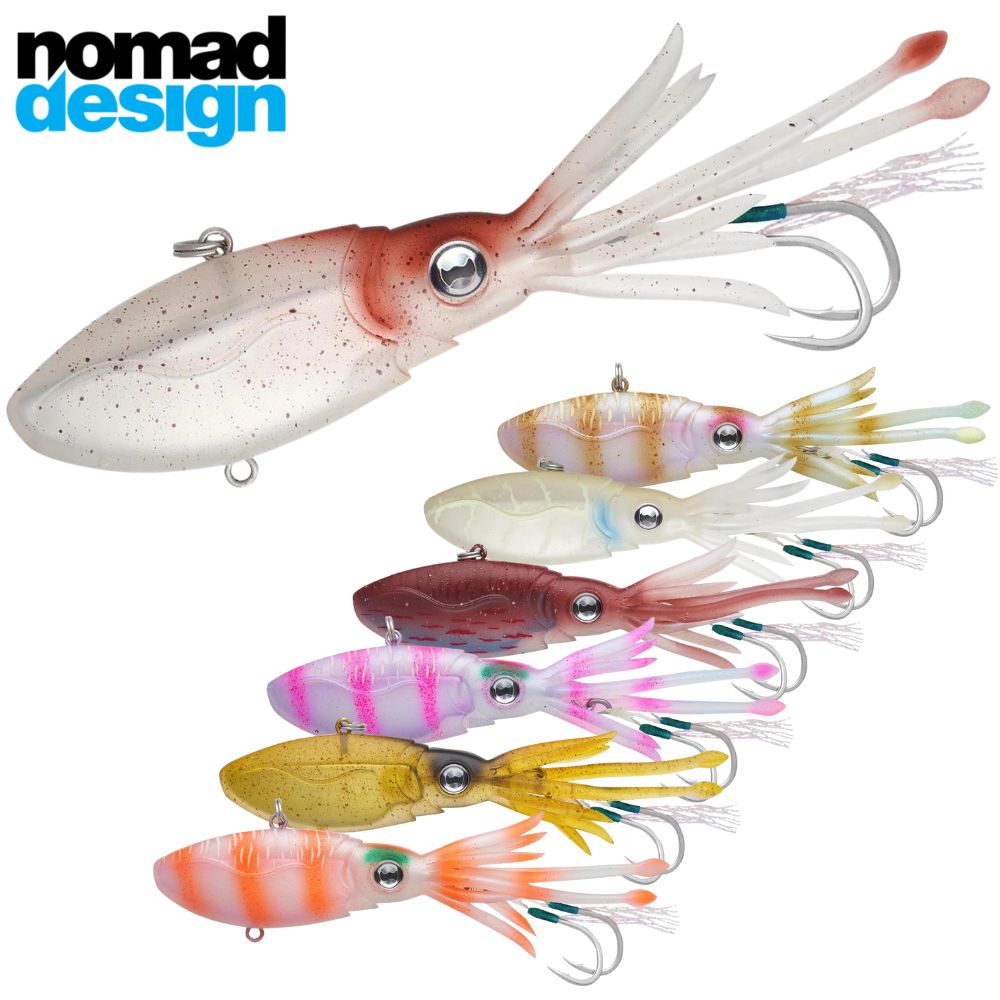 NOMAD DESIGN Saltwater Fishing Squid Vibe Scented Soft Lure SQUIDTREX 95mm/32g