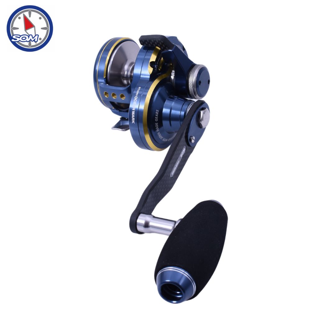 STUDIO OCEAN MARK Jigging Hi-Speed Lefthanded Lever Drag Reel BLUE HEAVEN L30Hi/L Navy Gold