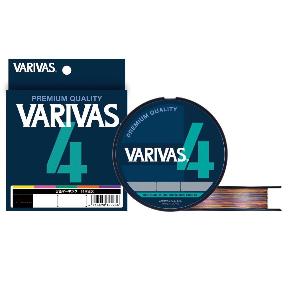 VARIVAS Premium Quality X4 Braid Line STANDARD 200m Multicolor