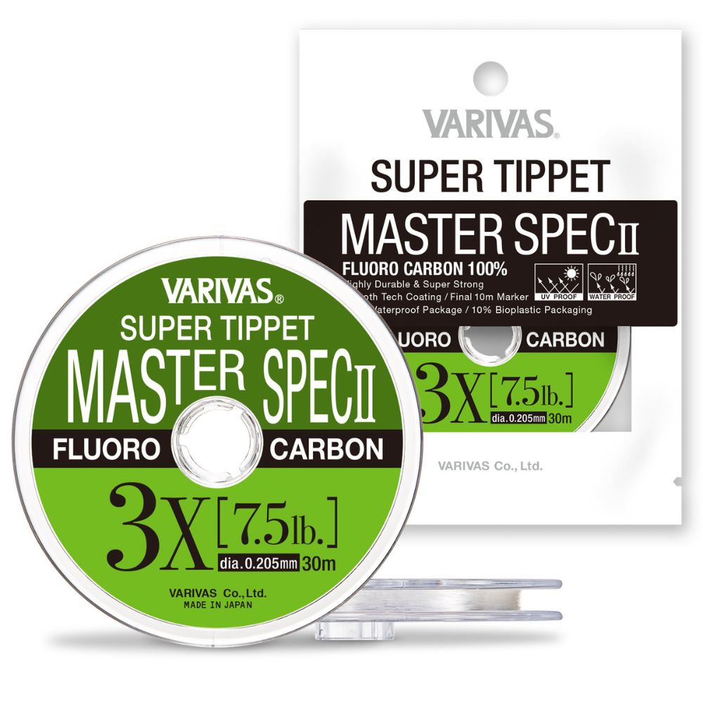 VARIVAS Fly Fishing Smooth Tech Coating 100% Fluorocarbon Super Tippet Leader MASTER SPEC II