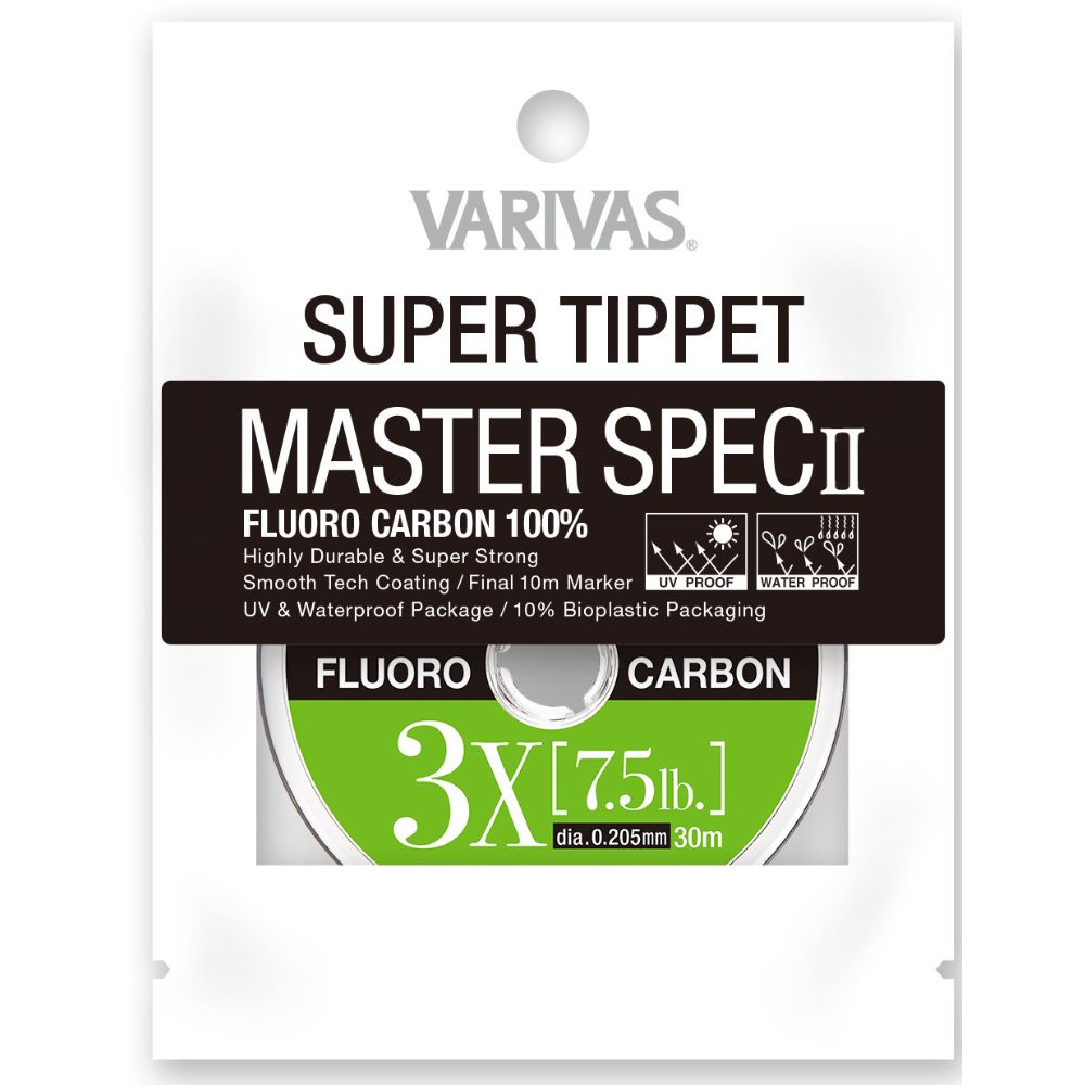 VARIVAS Fly Fishing Smooth Tech Coating 100% Fluorocarbon Super Tippet Leader MASTER SPEC II - Image 4