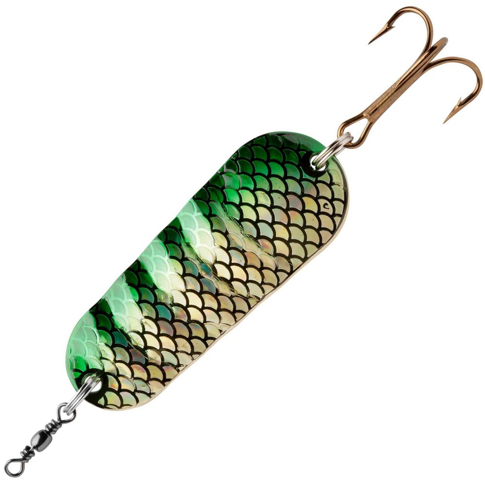 ABU GARCIA Metal Spoon Lure ATOM 75mm/25g Gold/Green Flash - Image 2