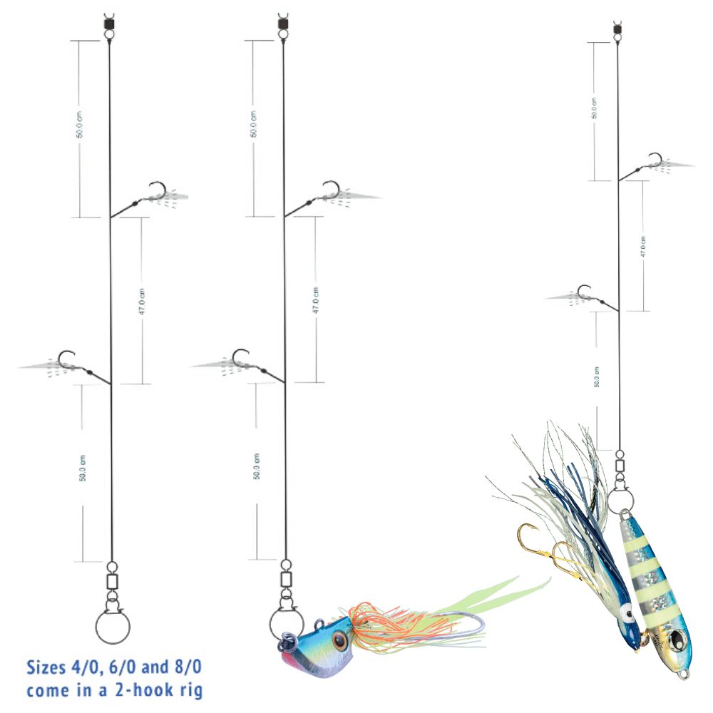 BKK Saltwater Bottom Fishing Rig HYPER FLASHER A2 Flying Fish 2/0 - Image 4