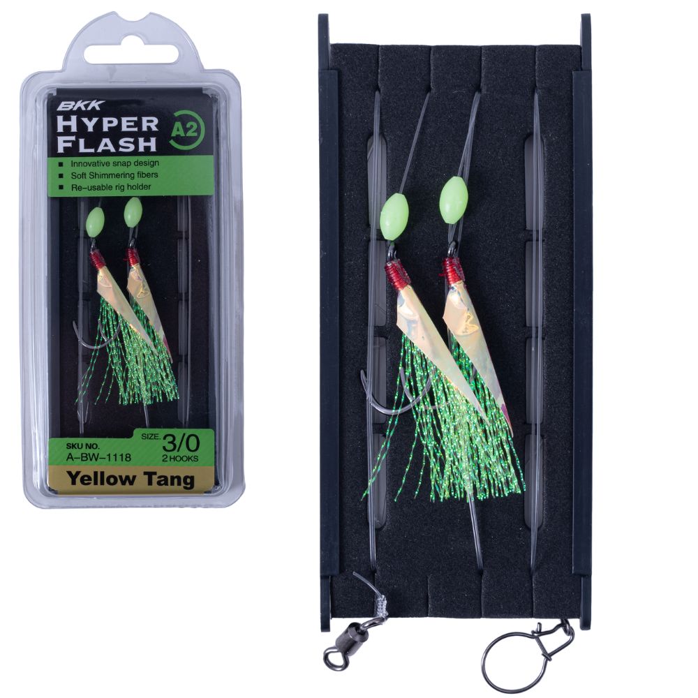 BKK Saltwater Bottom Fishing Rig HYPER FLASHER A2 Yellow Tang 3/0