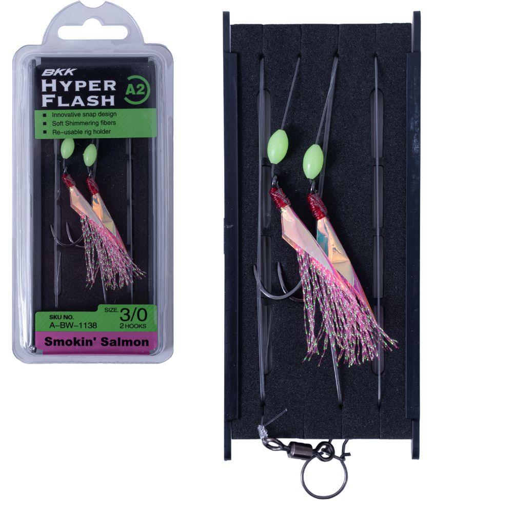 BKK Saltwater Bottom Fishing Rig HYPER FLASHER A2 Smokin' Salmon 3/0